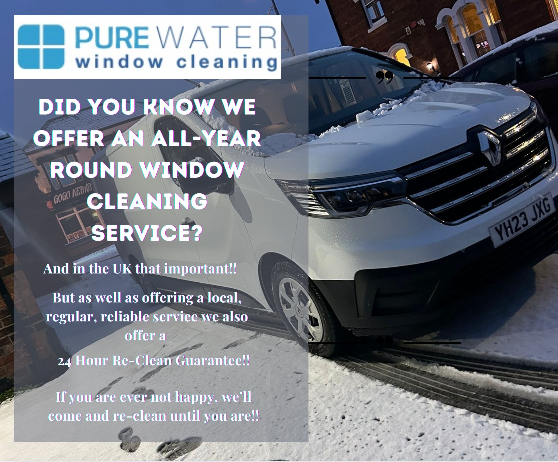 An all-year round window cleaning service